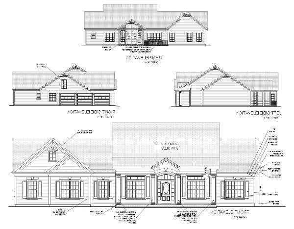 Elevation image of The Oconee House Plan
